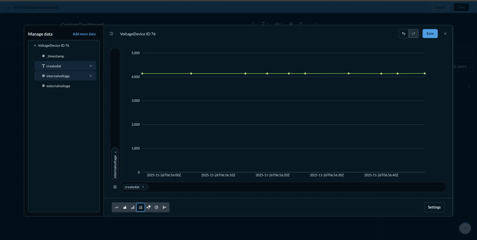 Screenshot of Chart Building